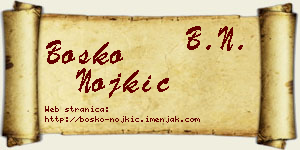 Boško Nojkić vizit kartica